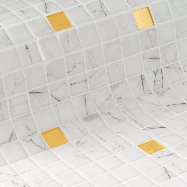 Стеклянная мозаичная смесь Ezarri Carrara Gold